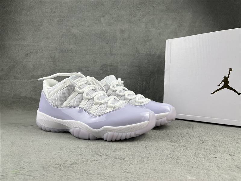 2022 Air Jordan 11 Low White Purple Shoes - Click Image to Close